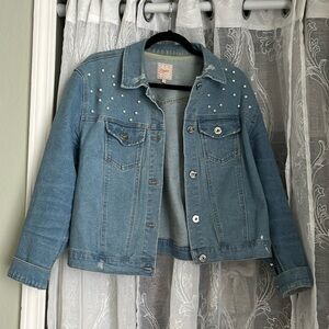 Candie’s Faux Pearl Jean jacket